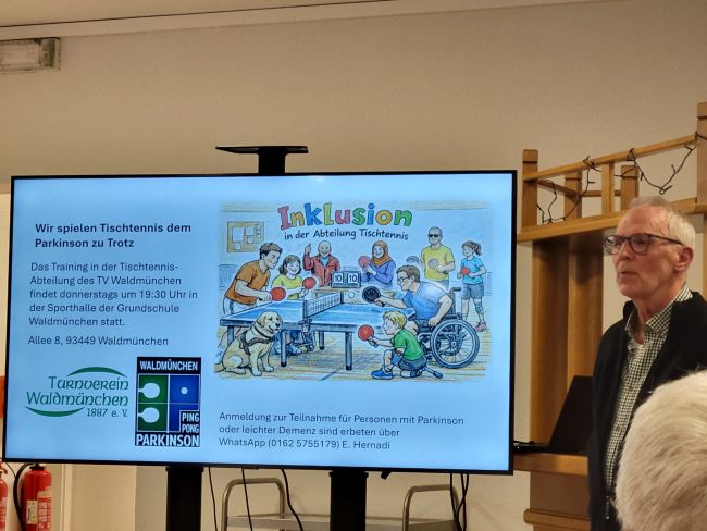 Bewerbung PingPongParkinson - Tischtennis für Parkinson Patienten